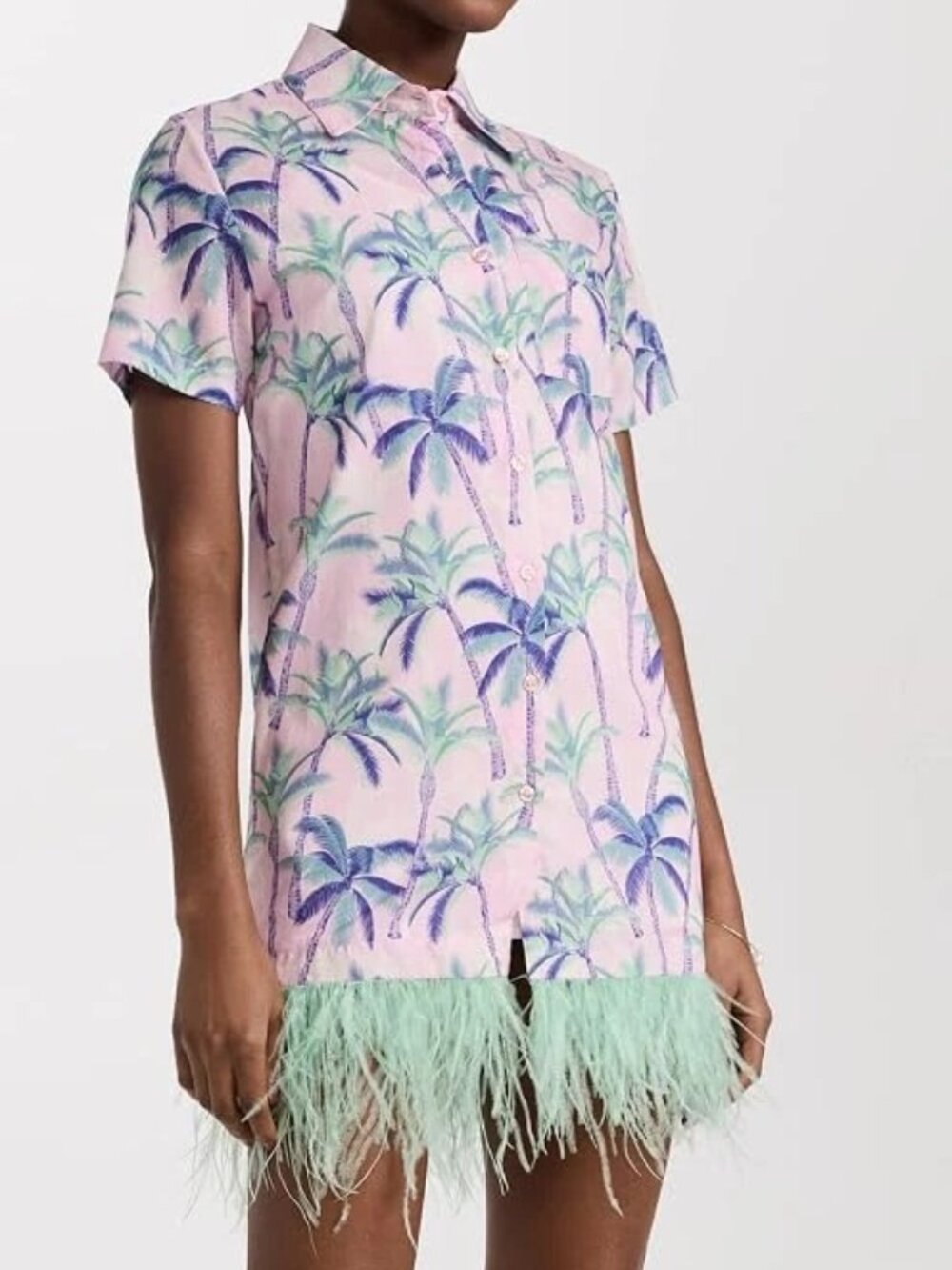 NWT Le Superbe Palms Camp Dress Feather sz S $395